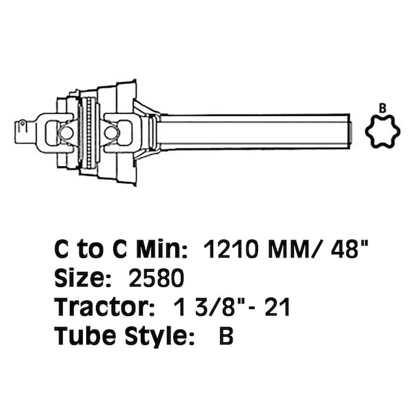Aftermarket New CV Half Fits John Deere Rotary Cutter CX15 CX20 HX15 HX20 1517 1518 AW30770 - main